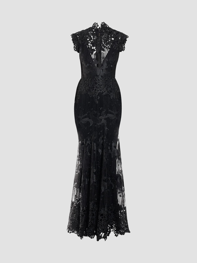 Women's Stolen Dreams Lace Floral-Appliqué Mermaid Gown - Black 1