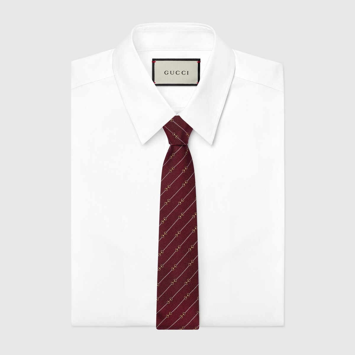 Horsebit silk jacquard tie - 2