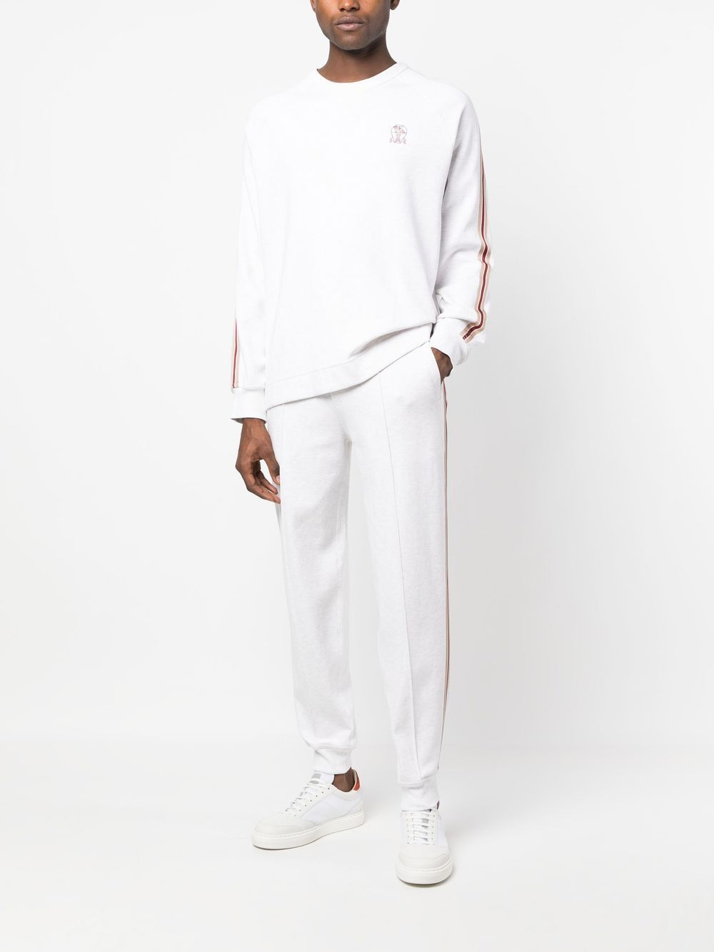striped-trim cotton track pants - 2