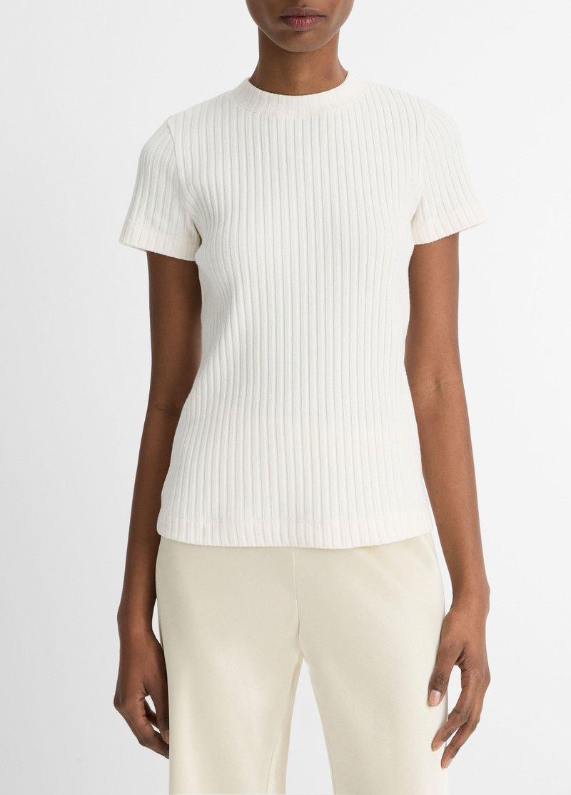 Ribbed Cotton-Blend Top 1