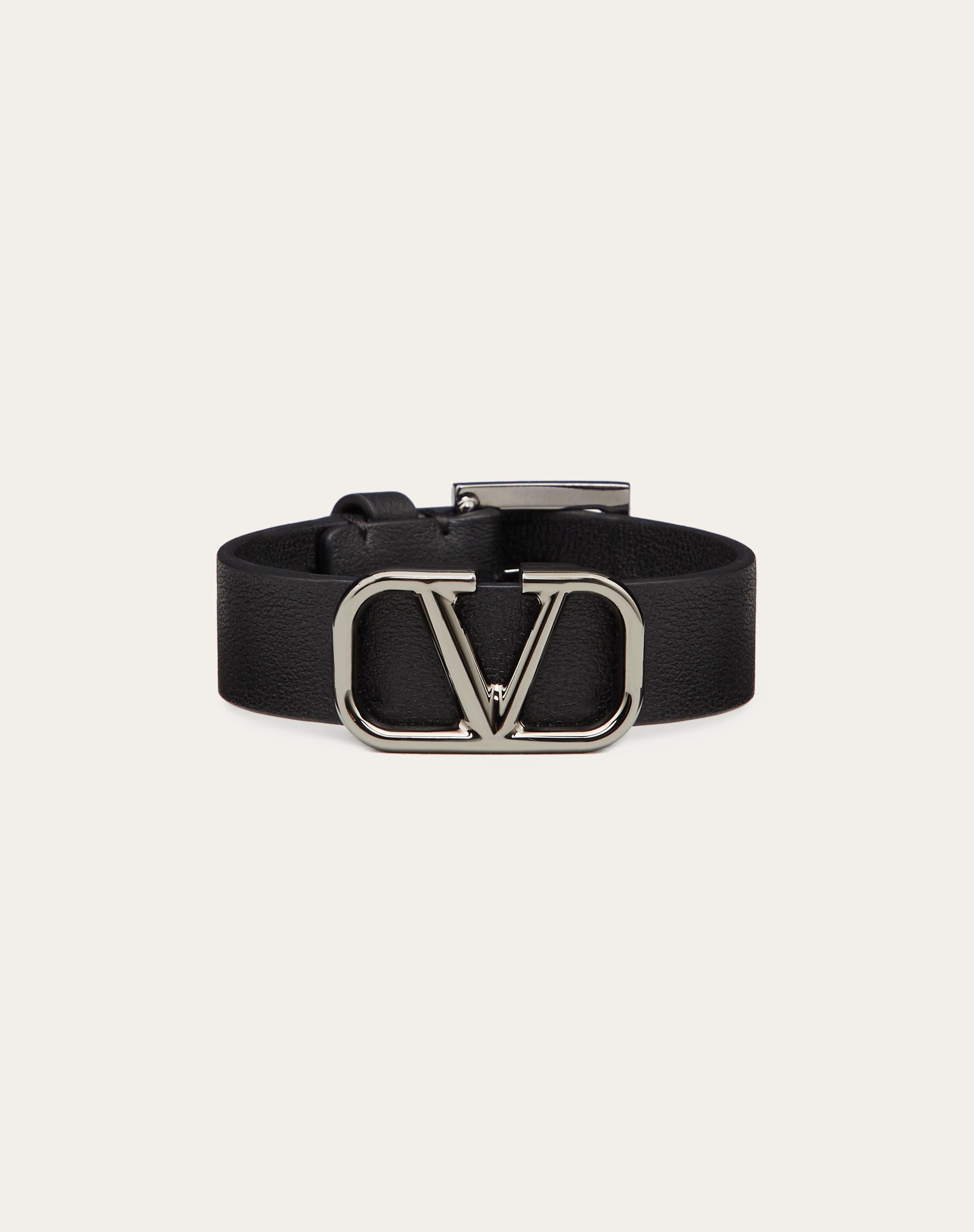 VLOGO SIGNATURE LEATHER BRACELET - 1