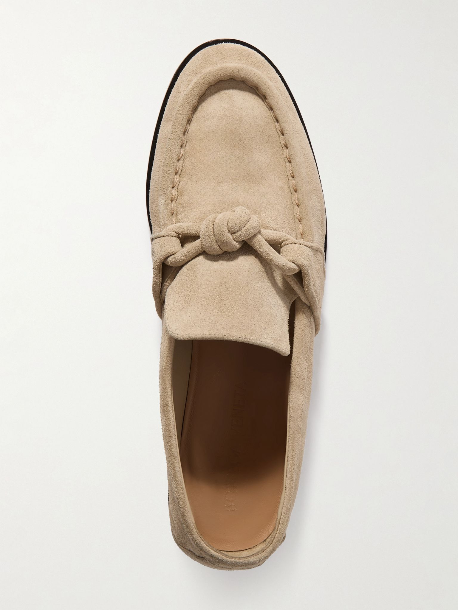 Astaire embellished suede loafers Ecru - 5