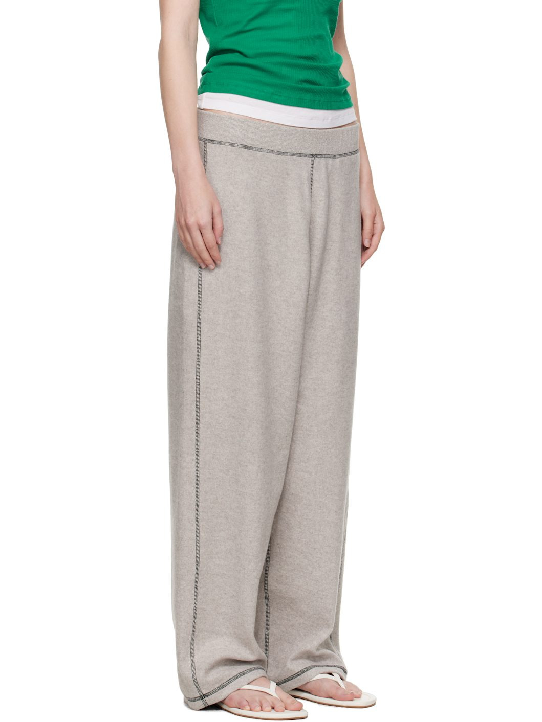 Gray Fold Sweatpants - 2