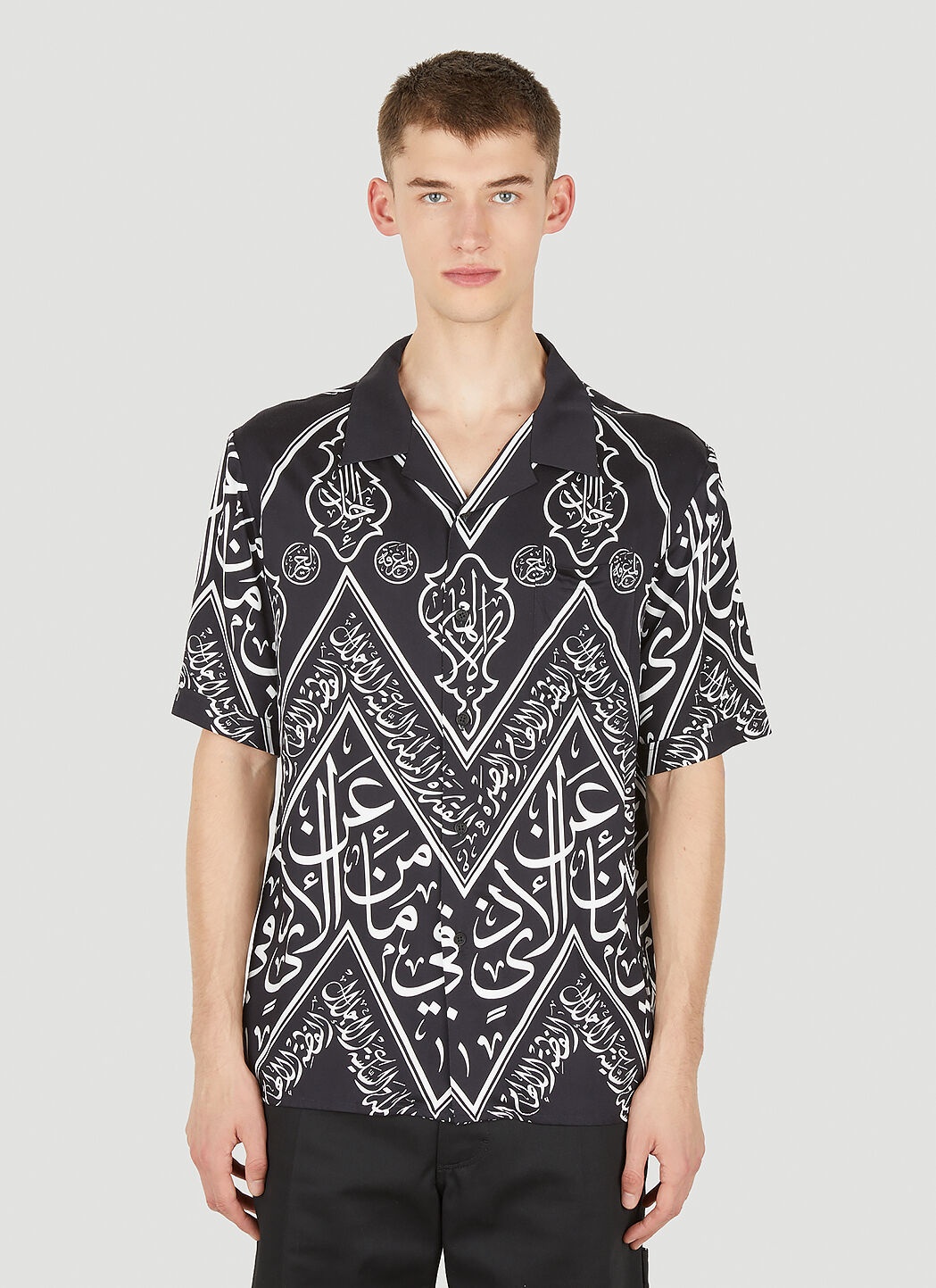 Graphic Print Bowling Shirt - 1