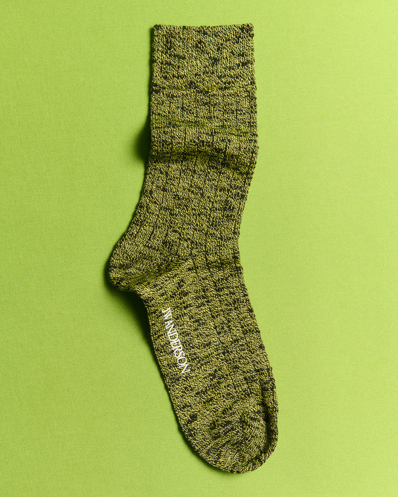 JW Anderson COTTON SLUB SOCK IN BLACK outlook