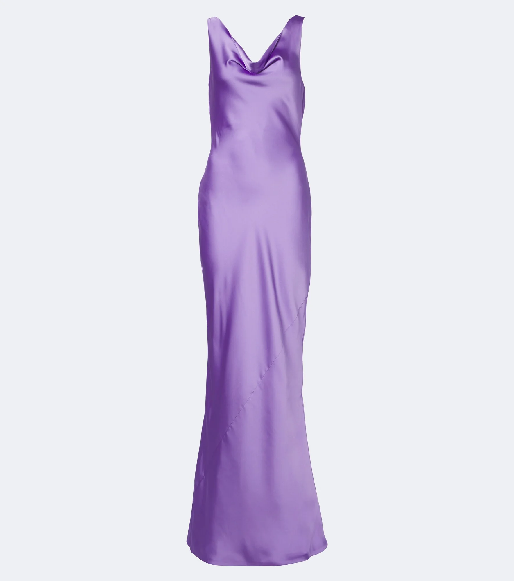 Draped satin gown - 1