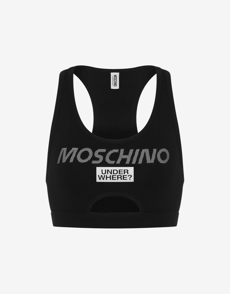 STRETCH JERSEY SPORTS TOP MESH LOGO 1