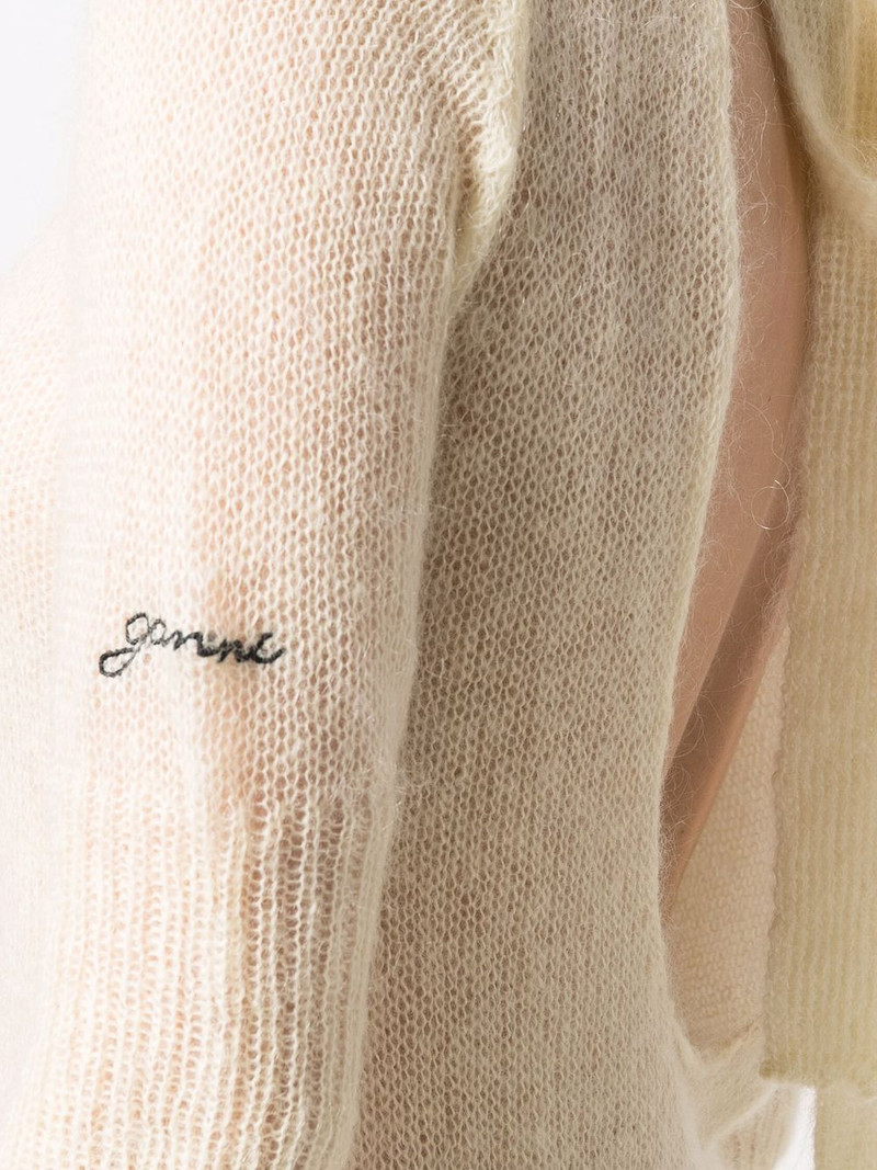 embroidered-logo detail dress 5