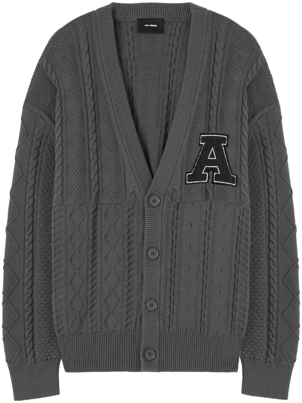 Alpha logo-appliqué cardigan - 1