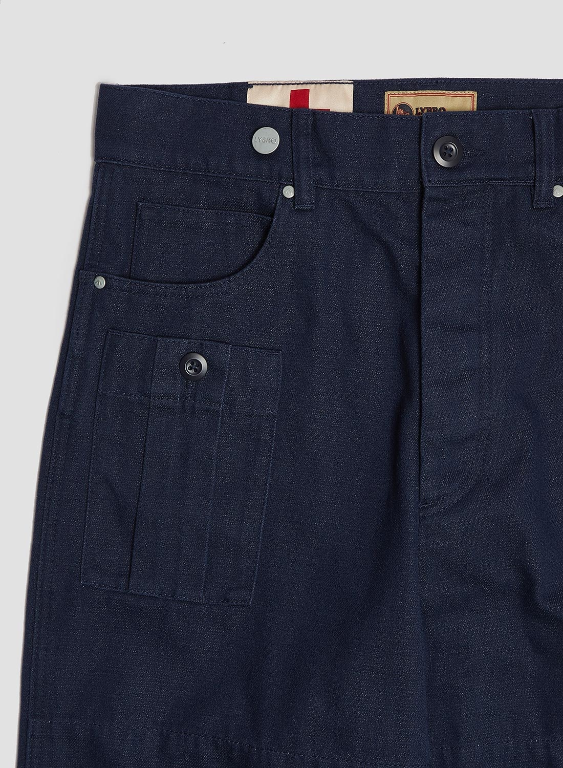 6 Pocket Pant Heavy Cotton in Black Navy - 7