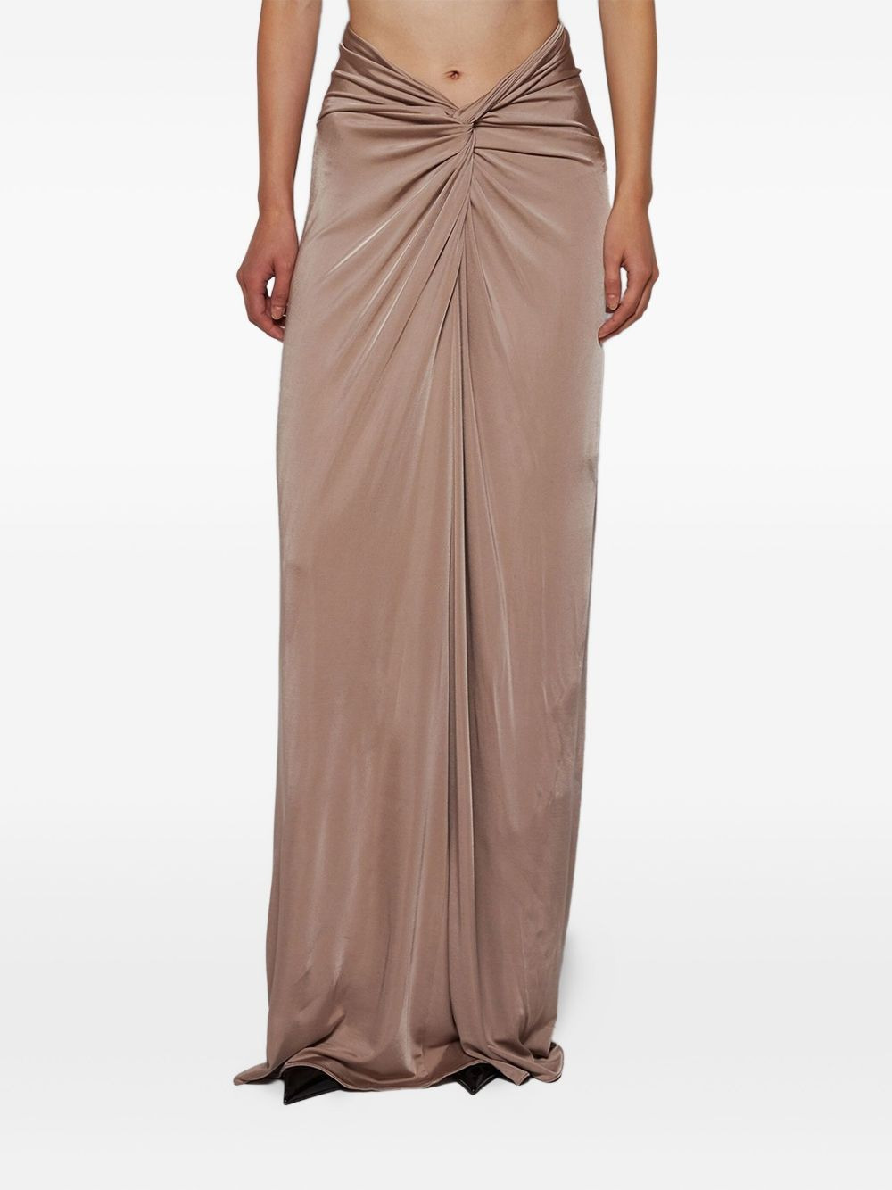twisted-detail maxi skirt - 4