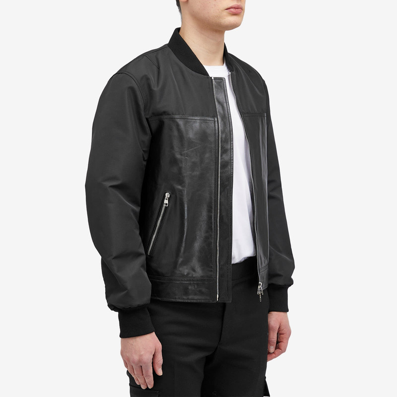 Alexander McQueen Alexander McQueen Hybrid Leather Jacket outlook