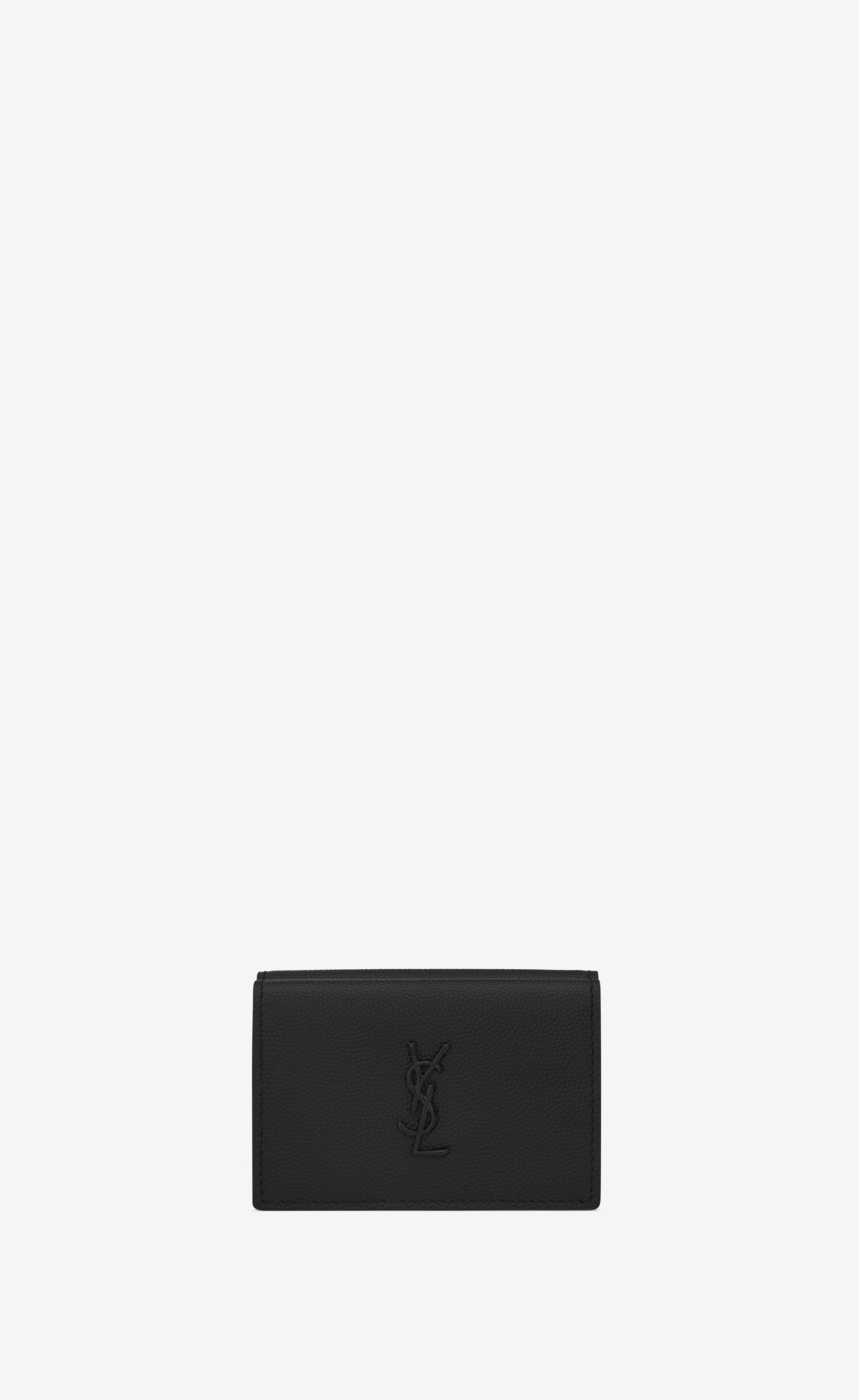 monogram tiny wallet in grain de poudre embossed leather - 1