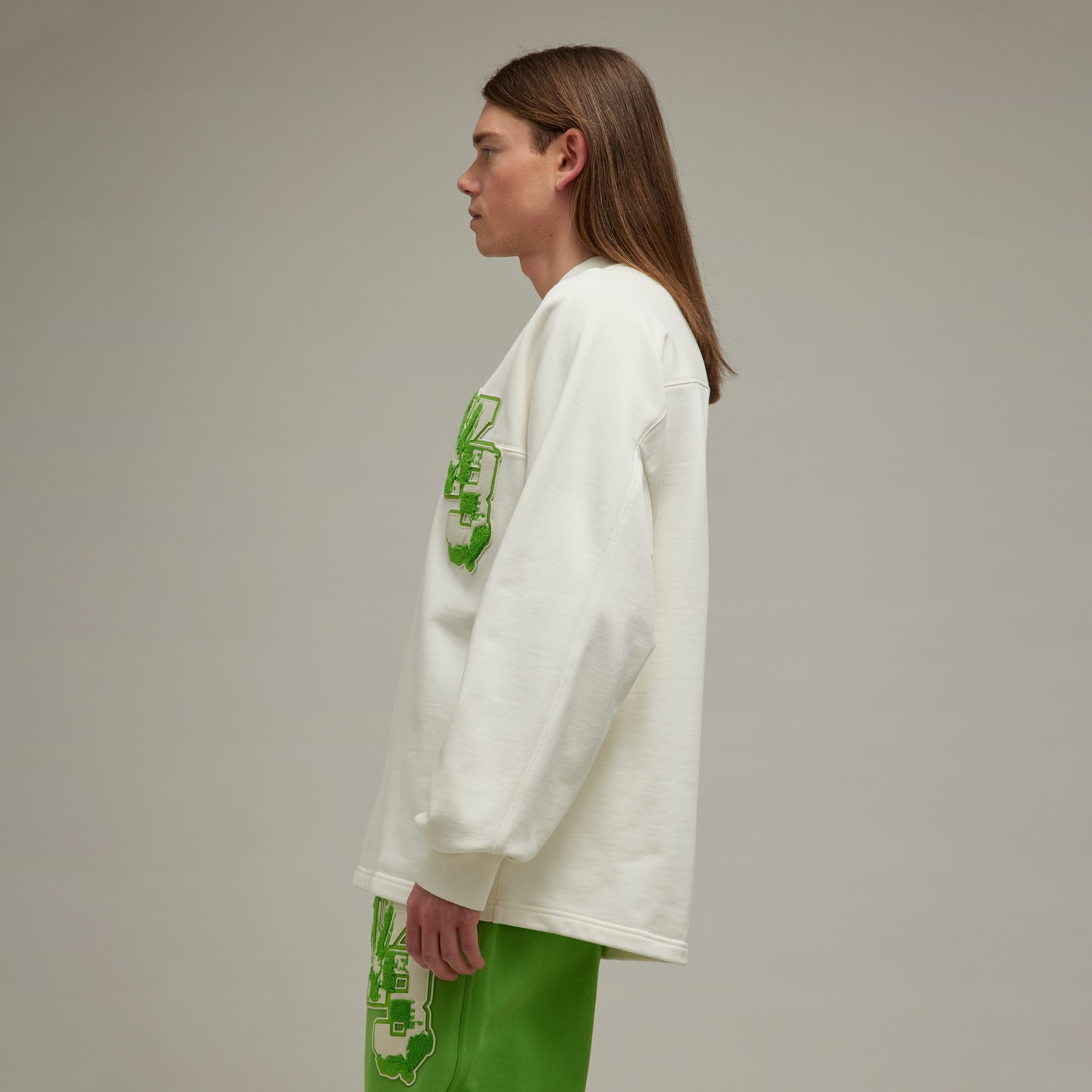 Y-3 Graphic Logo French Terry Crew Sweater - 3