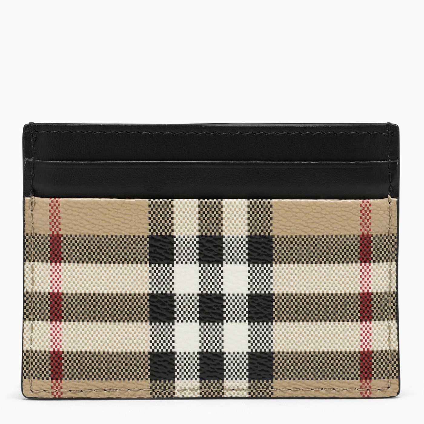 Burberry Beige Card Holder With Check Motif - 2