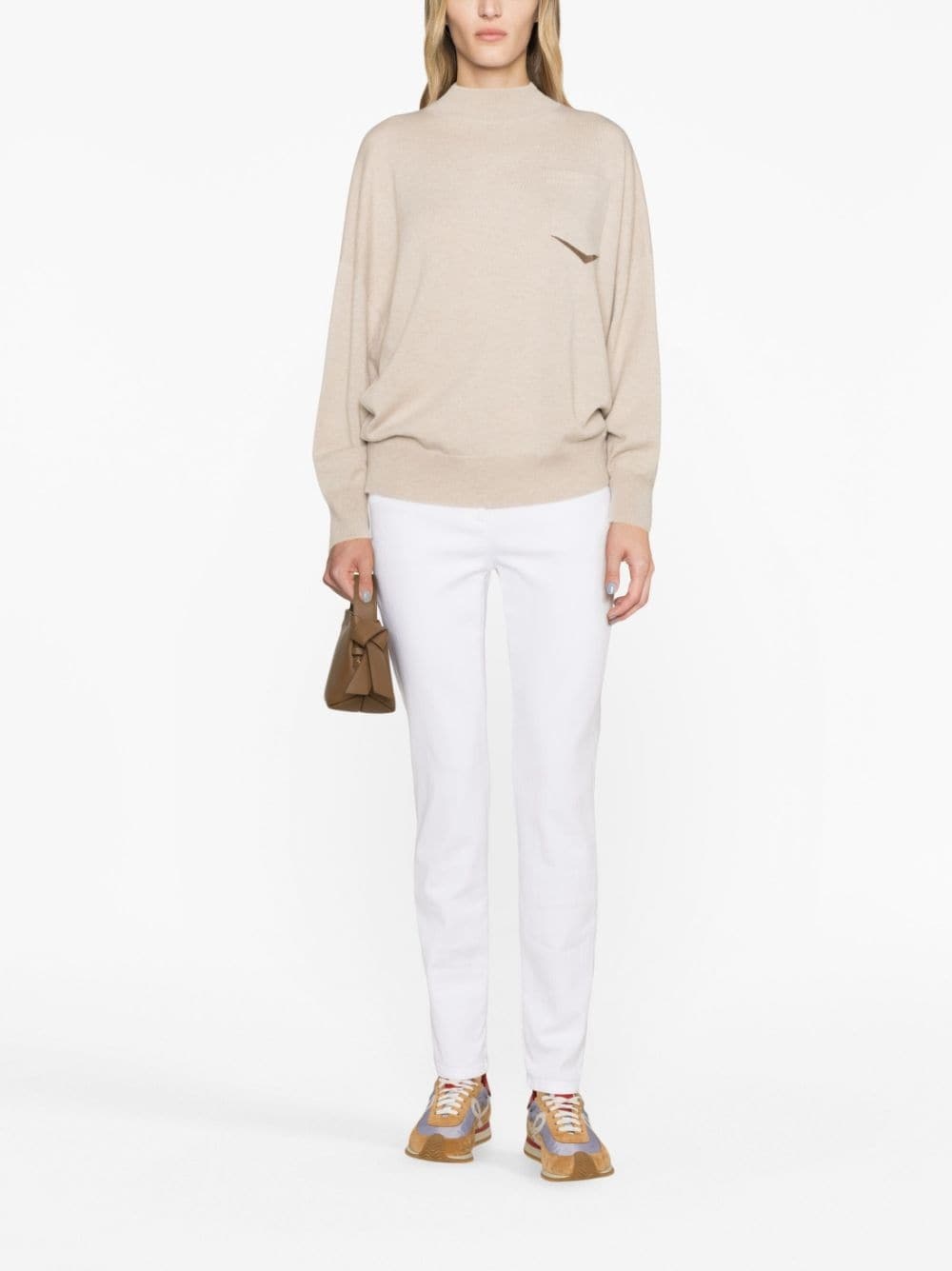 Monili-embellished cashmere sweater - 2