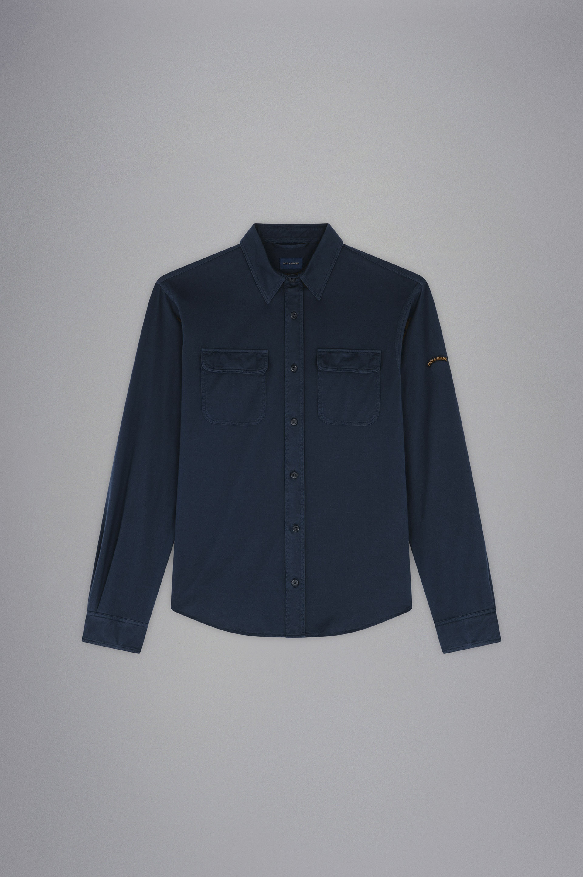 GARMENT DYED COTTON OVERSHIRT - 1