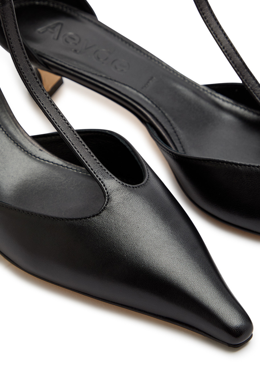Aeyde Liz Pointed Leather Sandals - 4