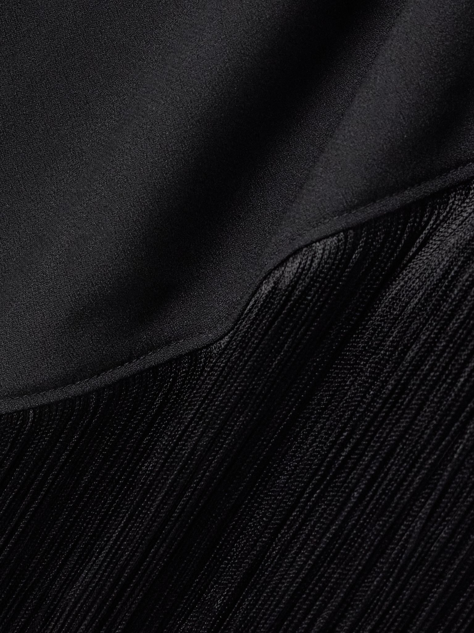 Taormina fringed crystal-embellished crepe gown Black - 4