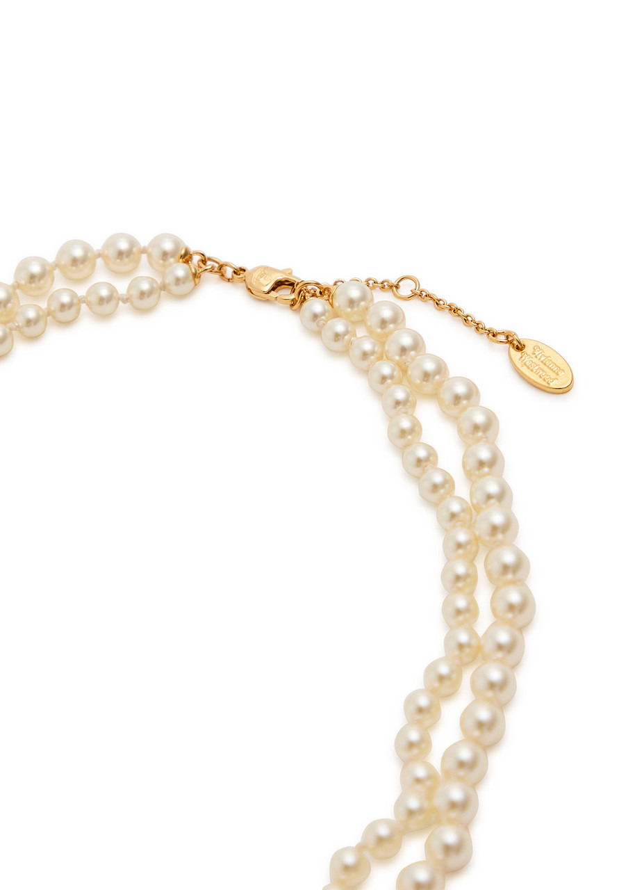 Vivienne Westwood Amelia Logo Faux Pearl Bracelets - 4