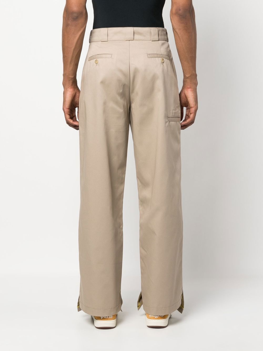 reversed waistband chino trousers - 4