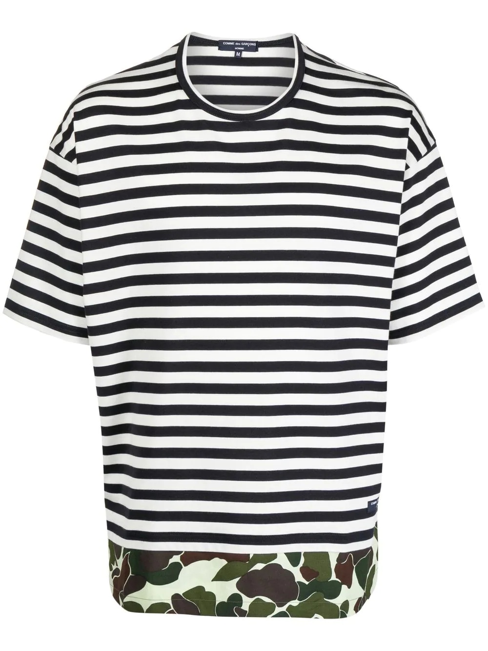 striped crew-neck T-shirt - 1