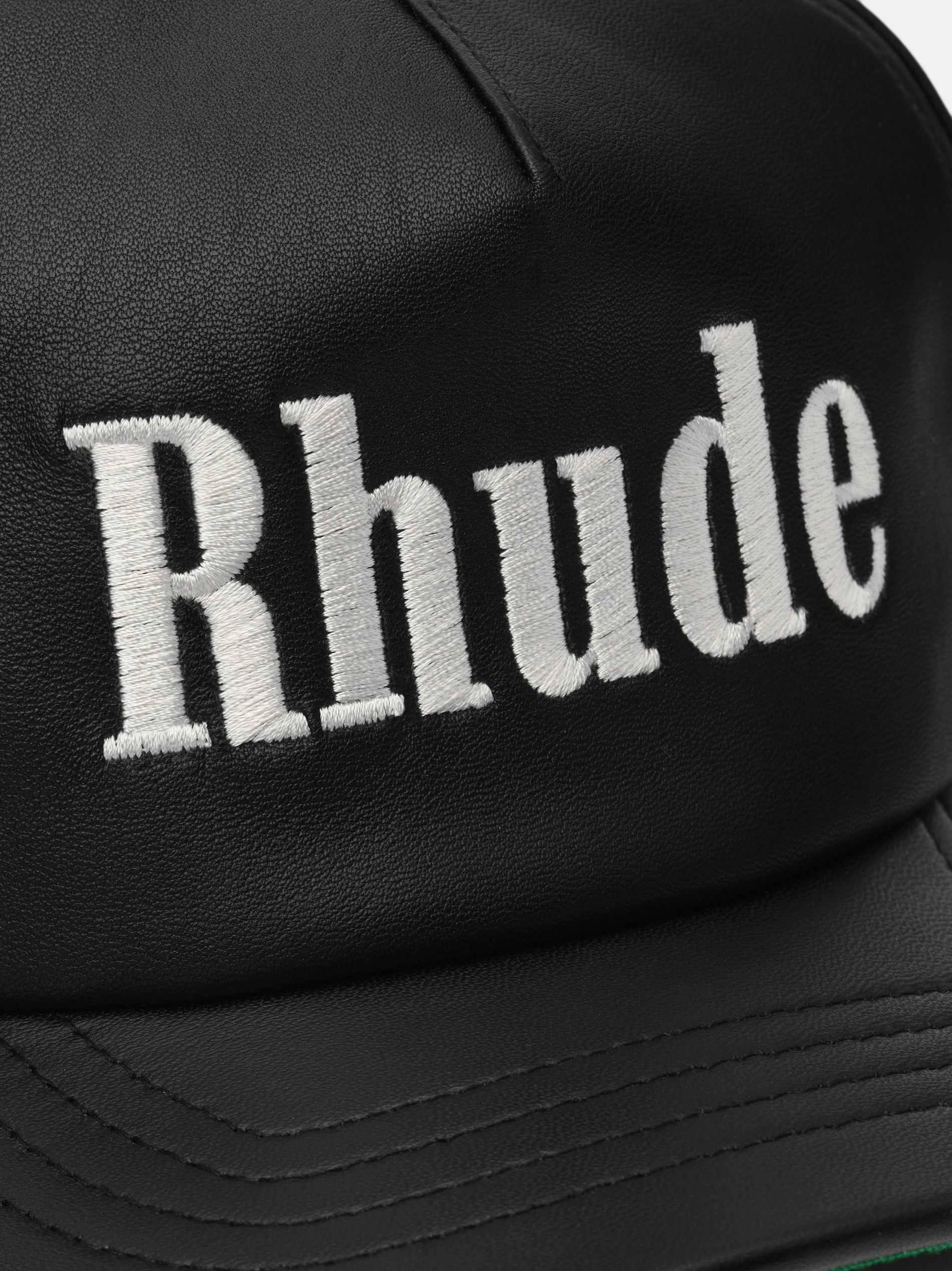 RHUDE LOGO LEATHER HAT - 4