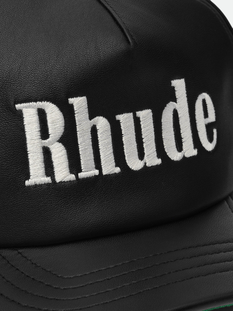 RHUDE LOGO LEATHER HAT 4