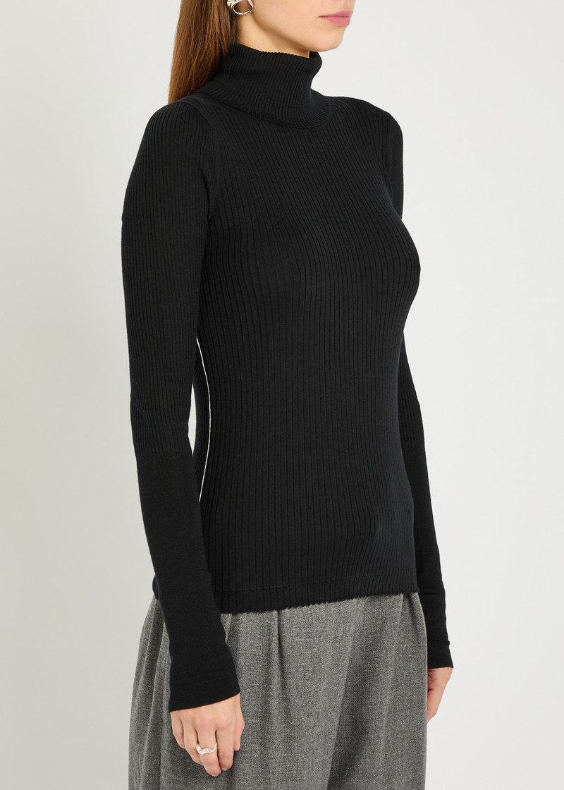 MARIA McMANUS Maria Mcmanus Ribbed Turtle-neck Merino Wool top outlook