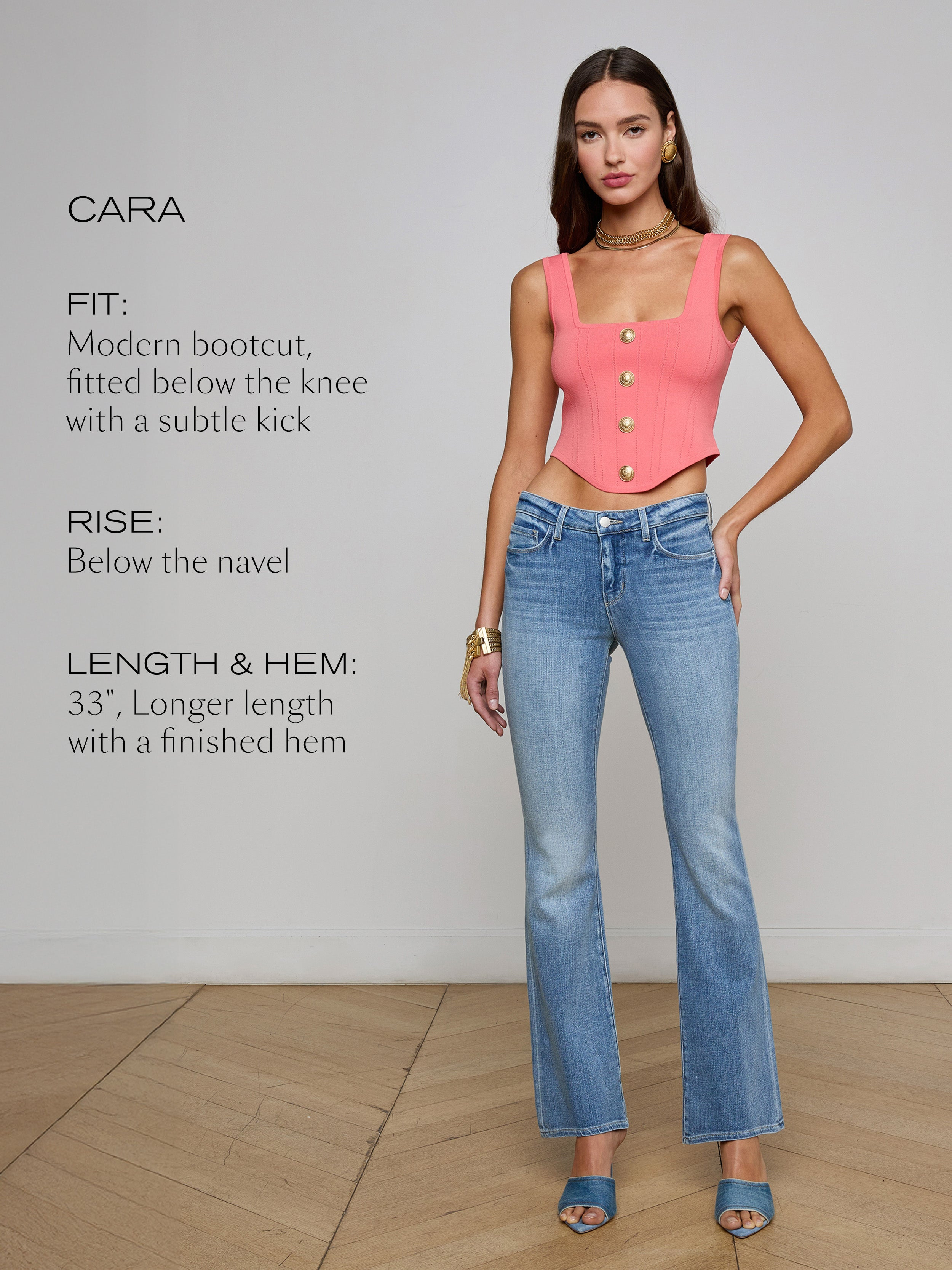 Cara Low-Rise Bootcut Jean - 7