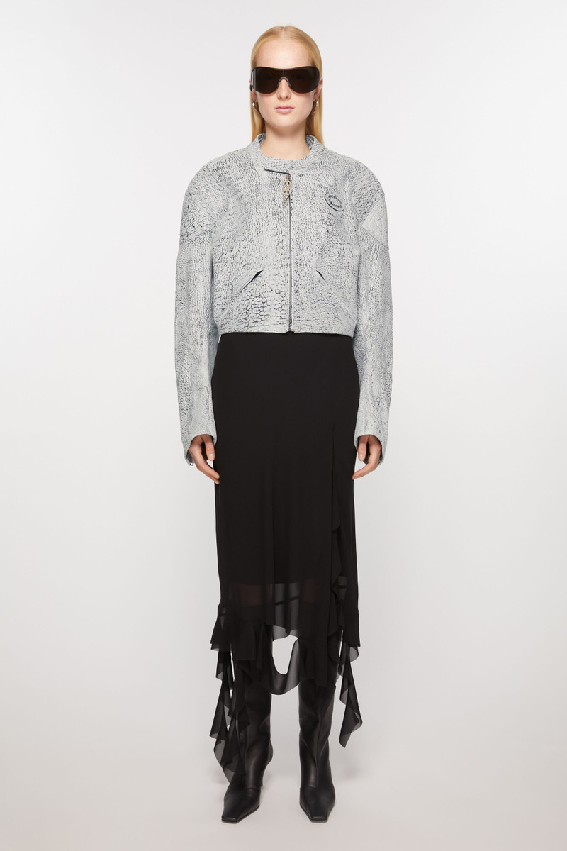 Acne Studios Leather jacket - Grey/black outlook