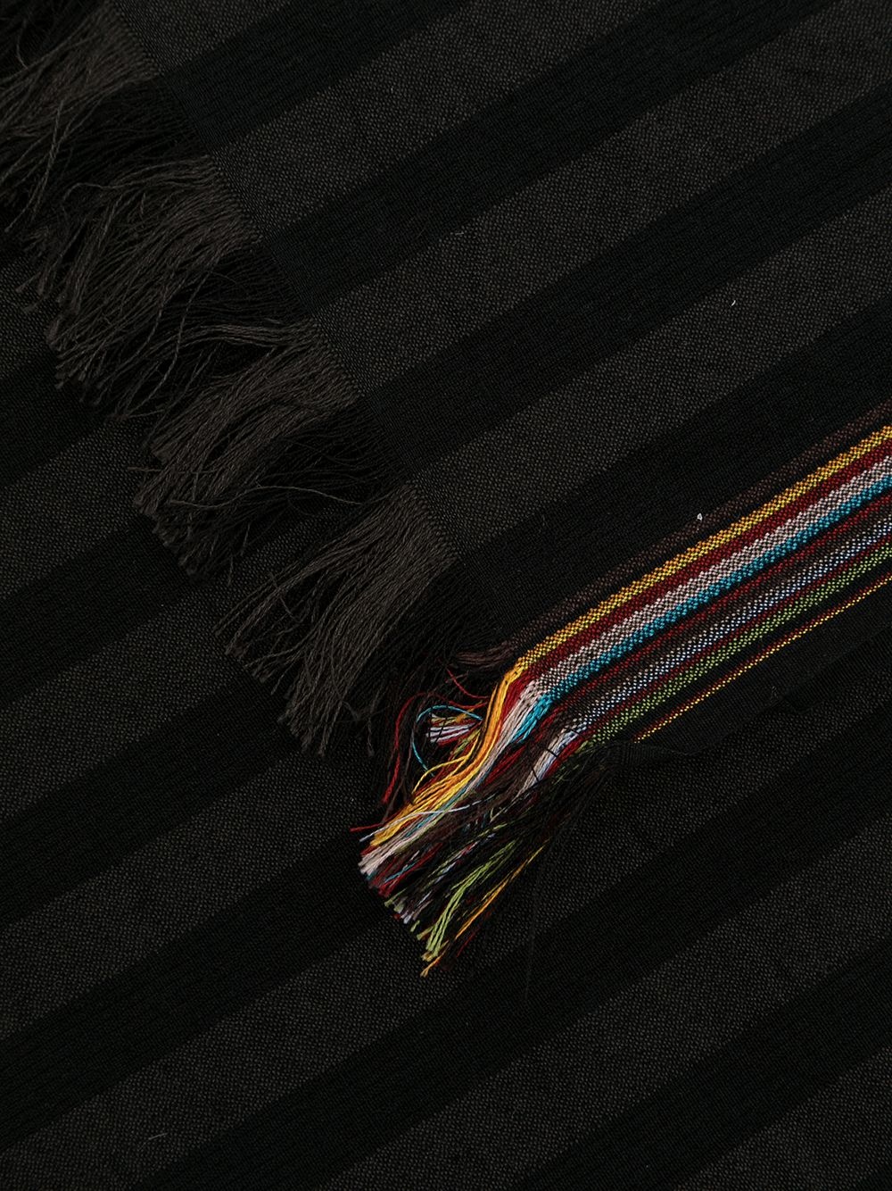 striped fringed scarf - 3