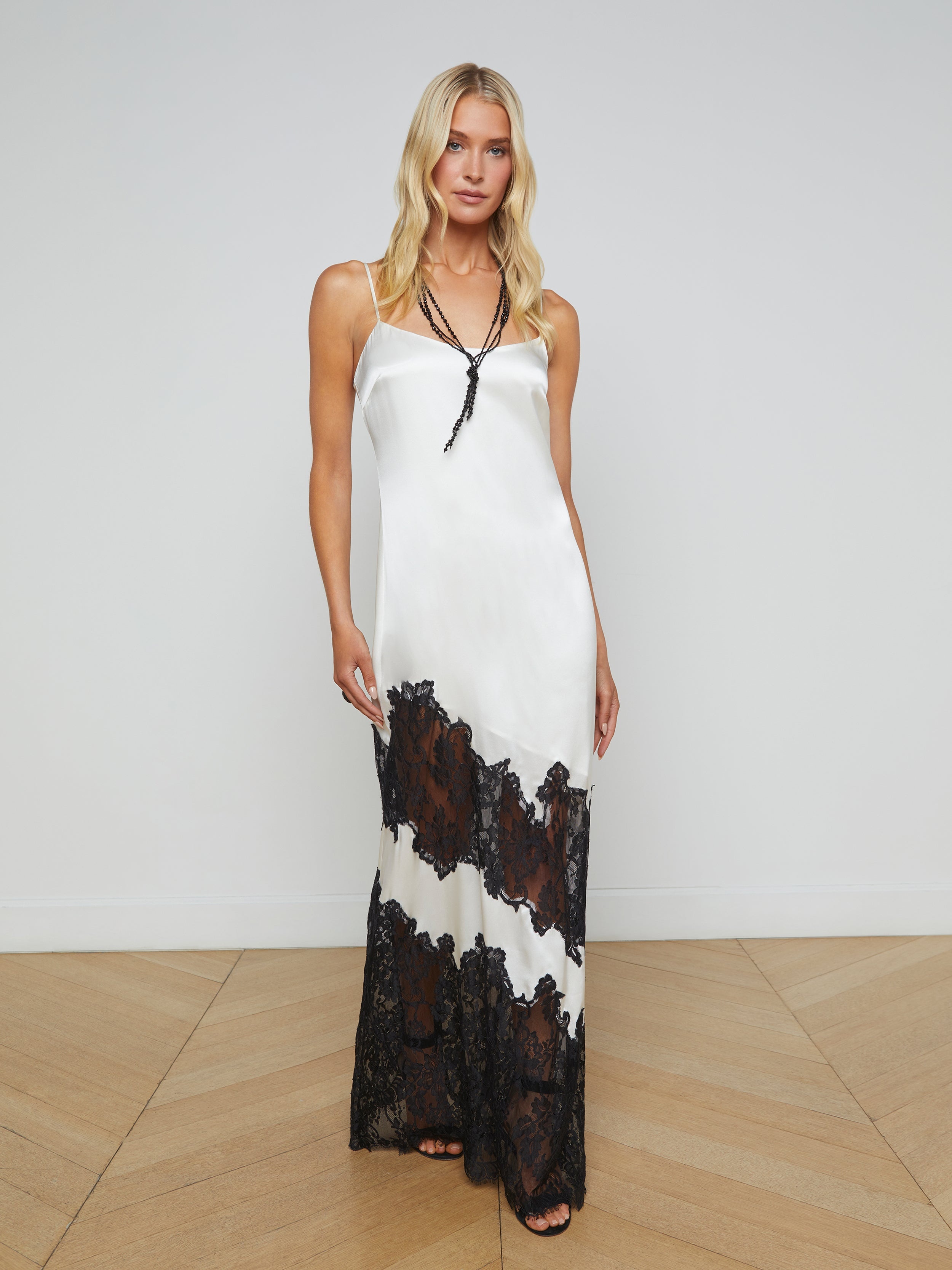 Silvana Silk Lace Gown - 2