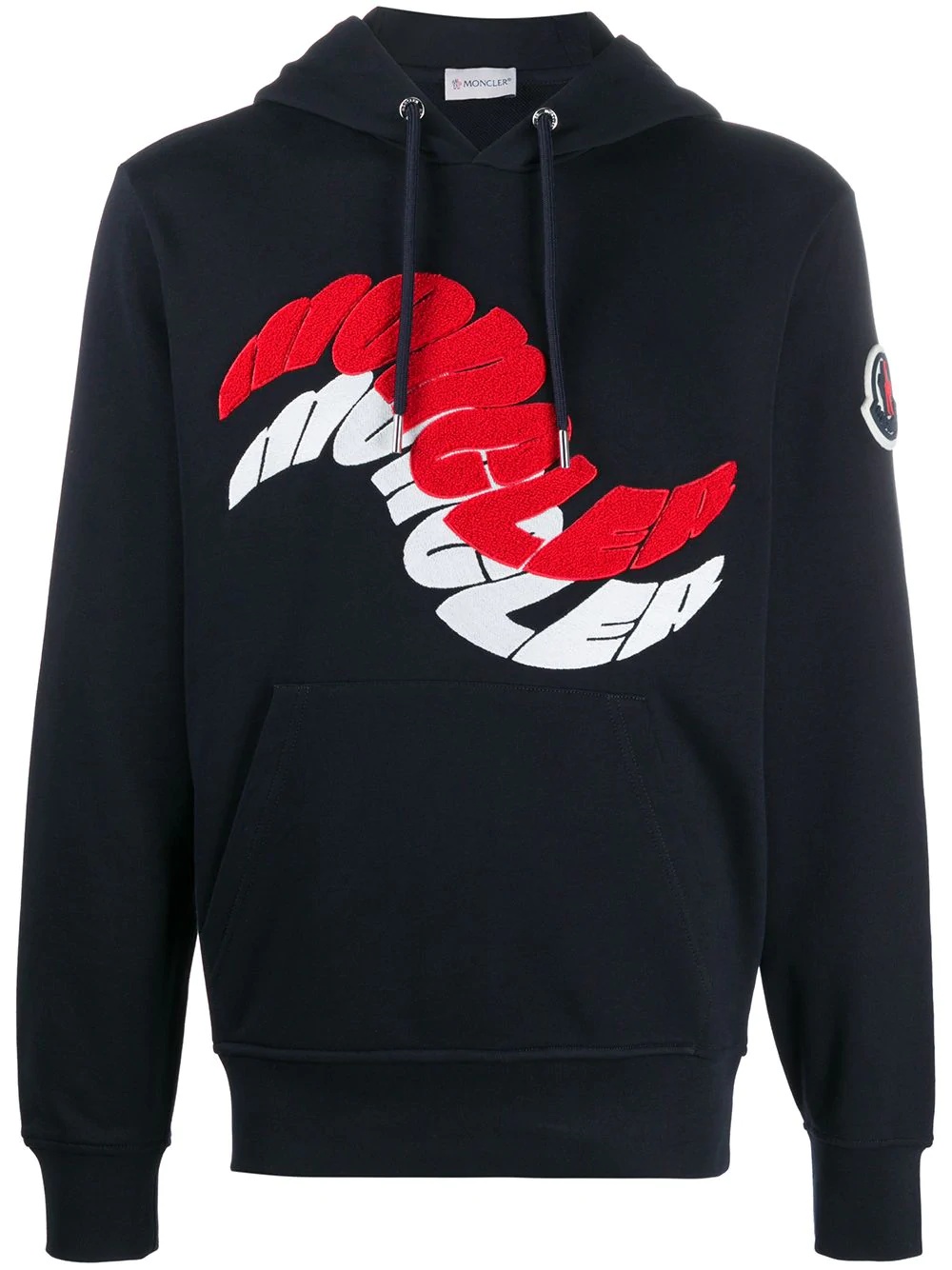 wavy logo hoodie - 1