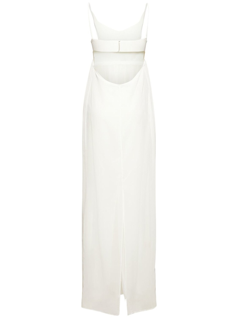 La Robe Peplo satin long dress - 3