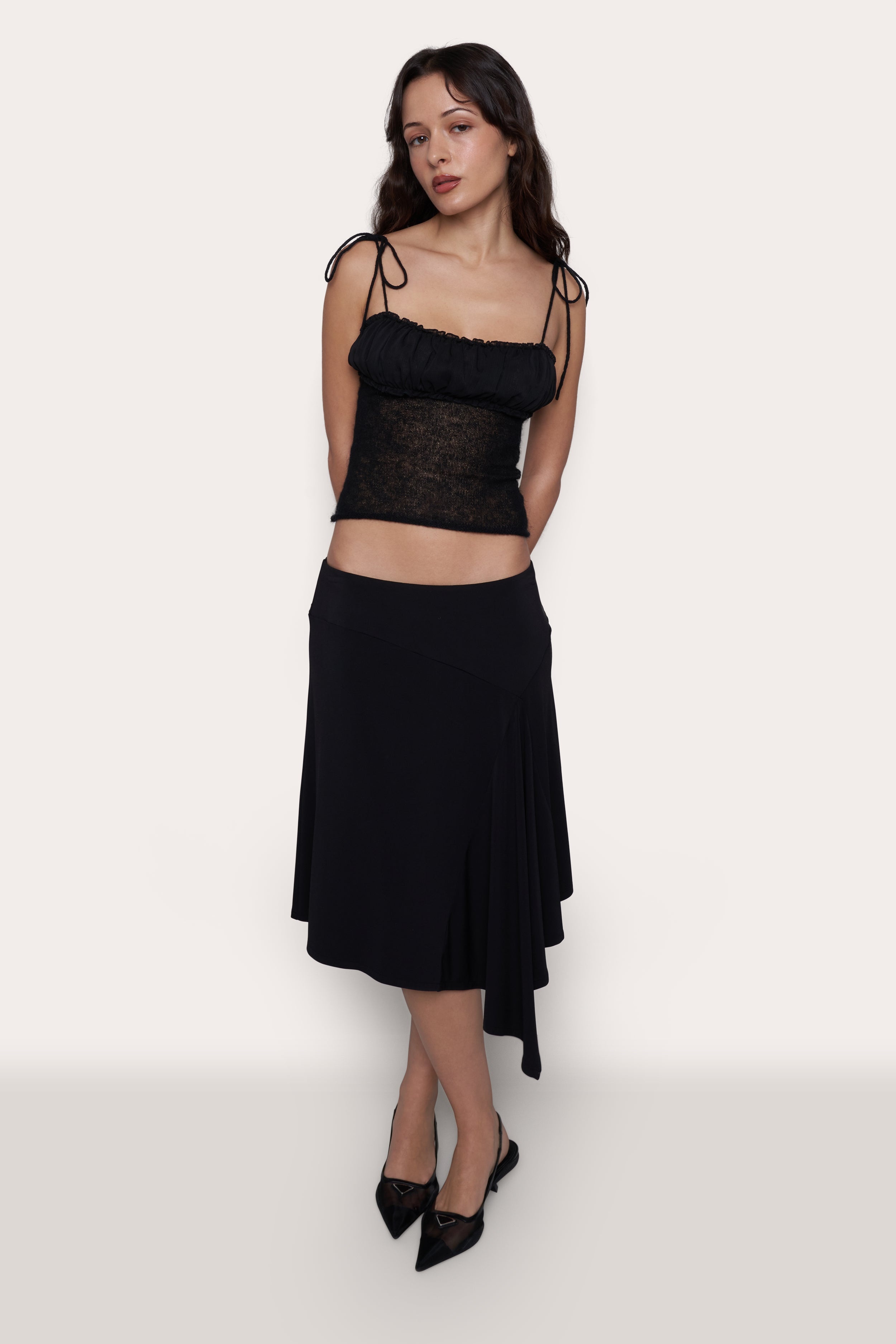 STRETCH MIDI SKIRT - 4
