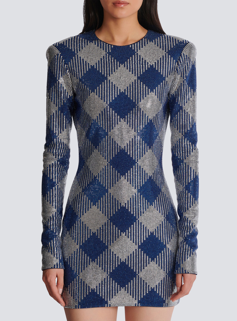 Gingham rhinestone dress 5
