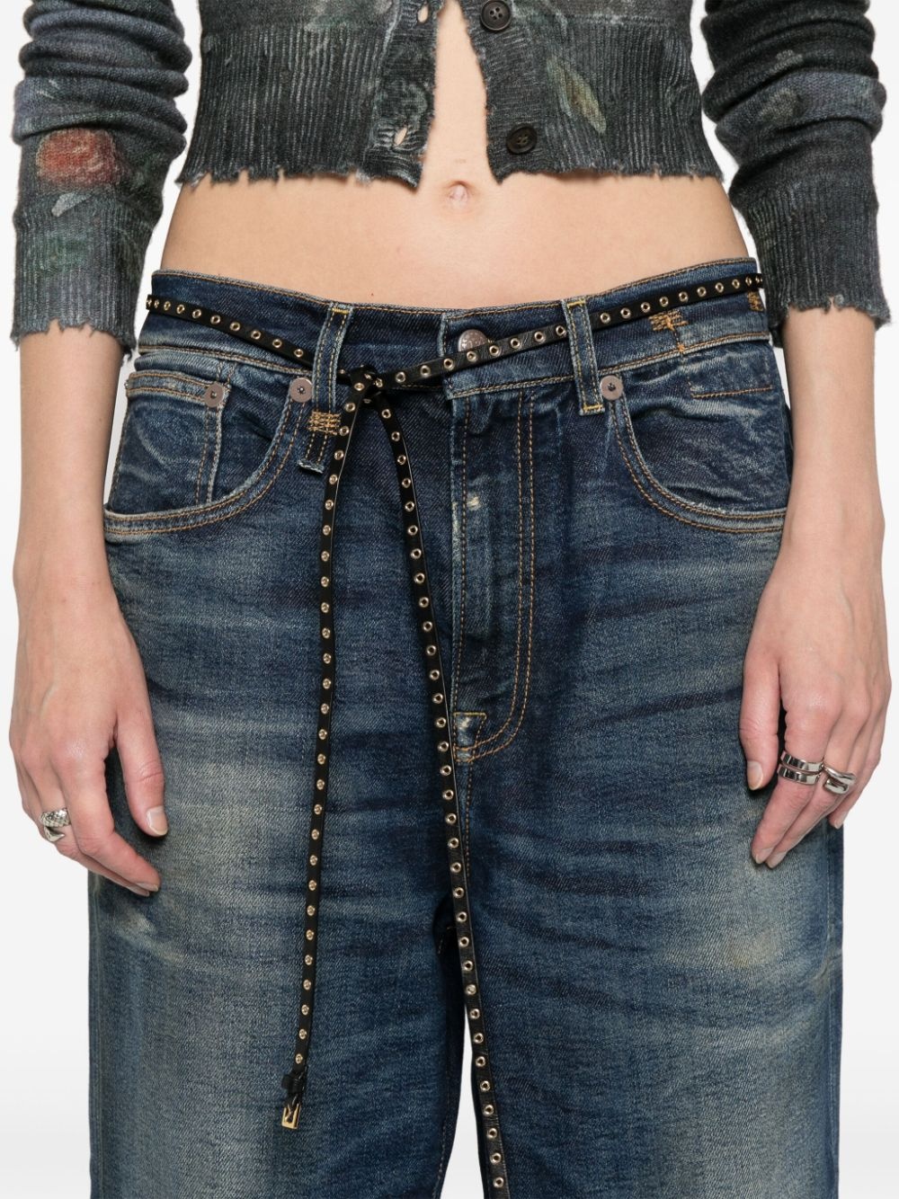 whiskered boyfriend jeans - 5