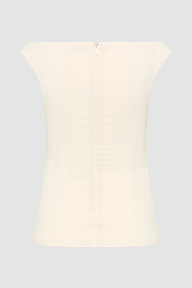 Slim Bateau Top - Off White - 7