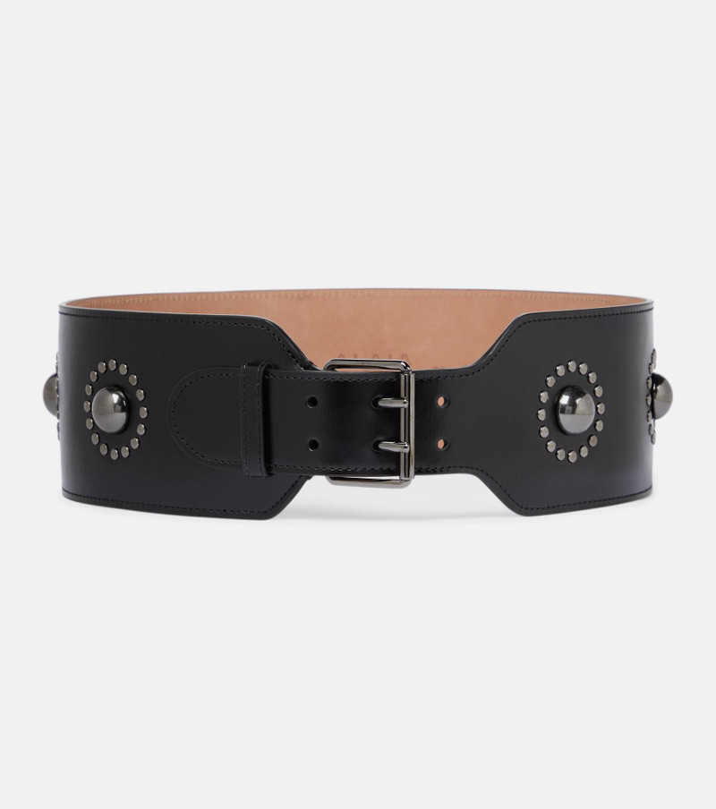 Embellished leather belt 1