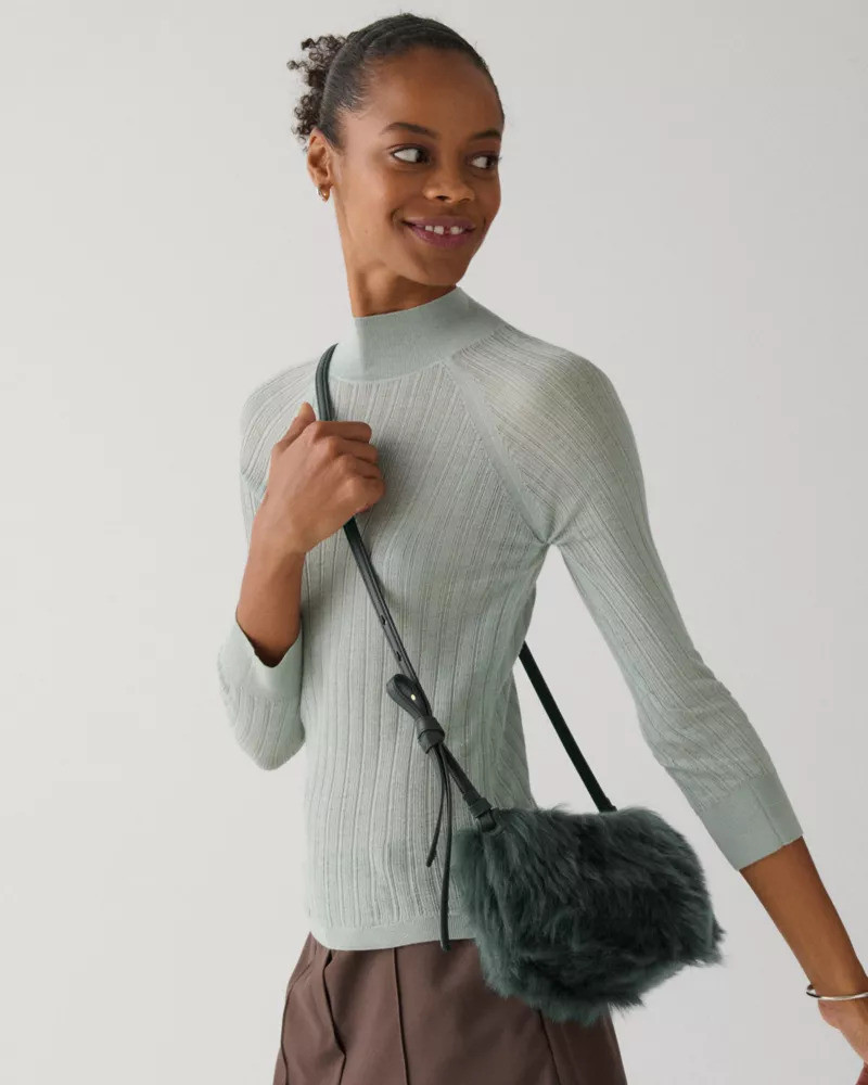 kate spade Loop Shearling Crossbody outlook