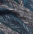 Fringed Herringbone Woven Scarf - 6