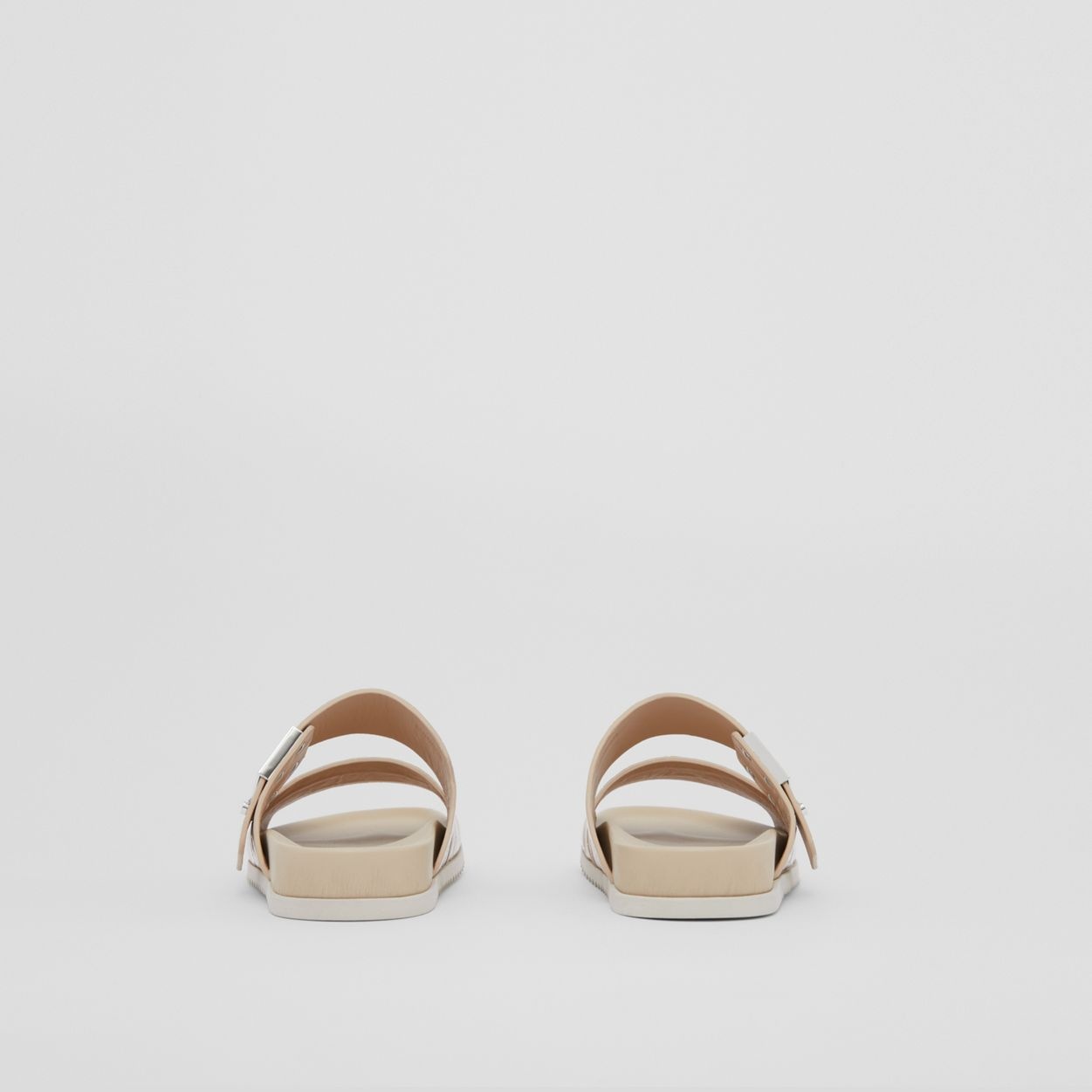 Logo Detail Leather Sandals - 5