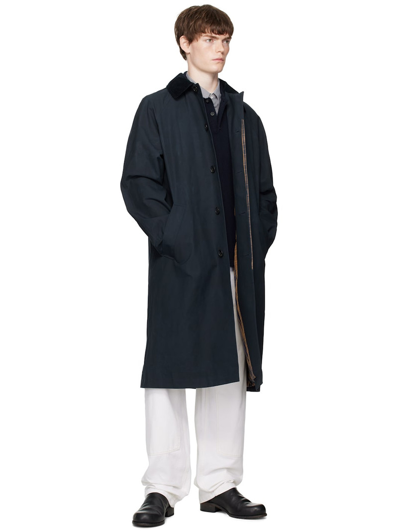 A.P.C. Navy Gaspard Mac Raincoat outlook
