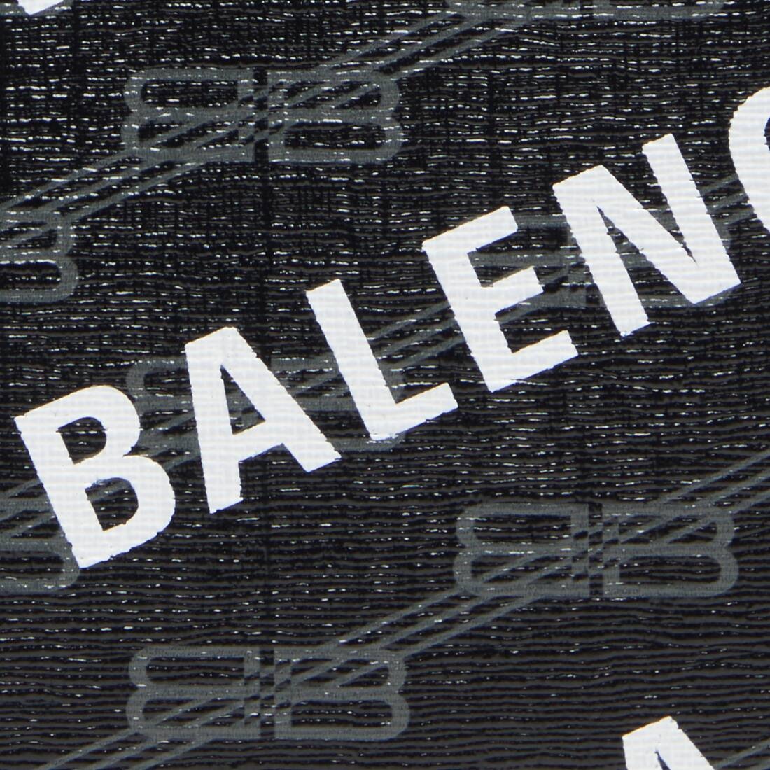 signature square folded coin wallet bb monogram coated canvas and allover logo - 4