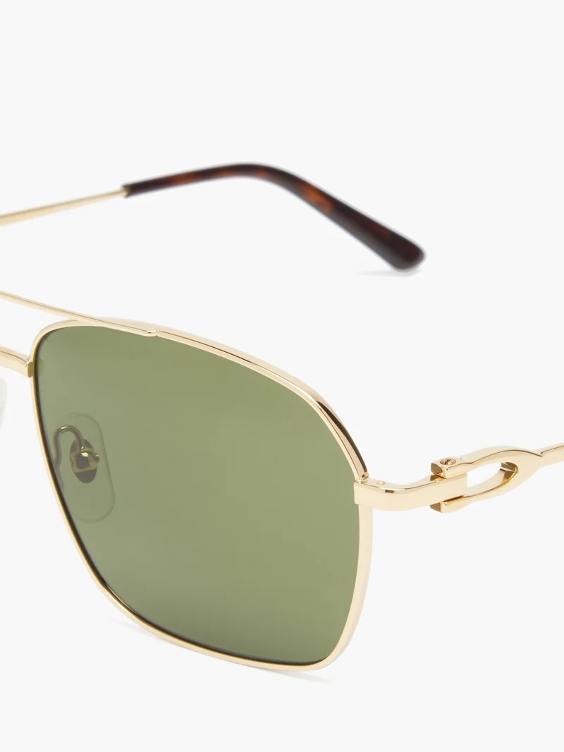 Double-bar metal frame sunglasses - 8