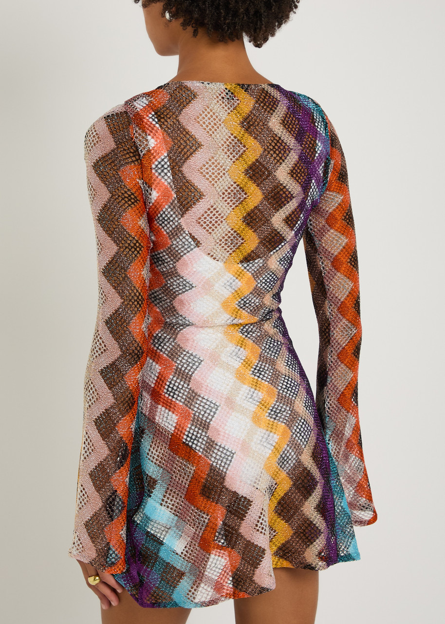 Missoni Zigzag Metallic Open-knit Mini Dress - 3