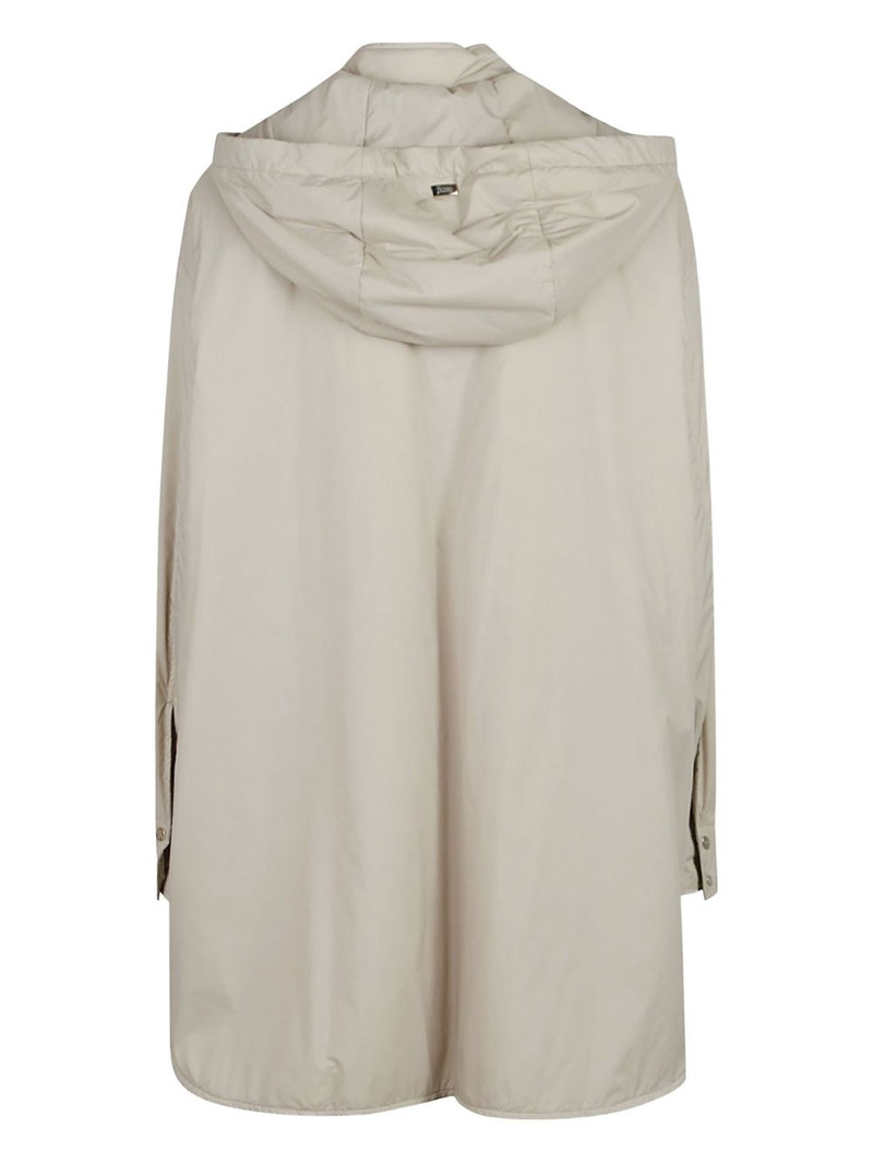 Herno hooded button-fastening jacket outlook