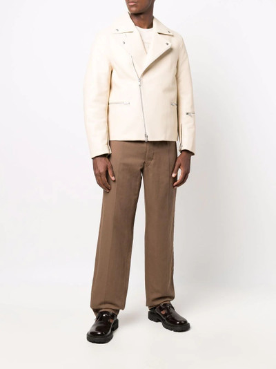 Jil Sander notched-lapel biker jacket outlook