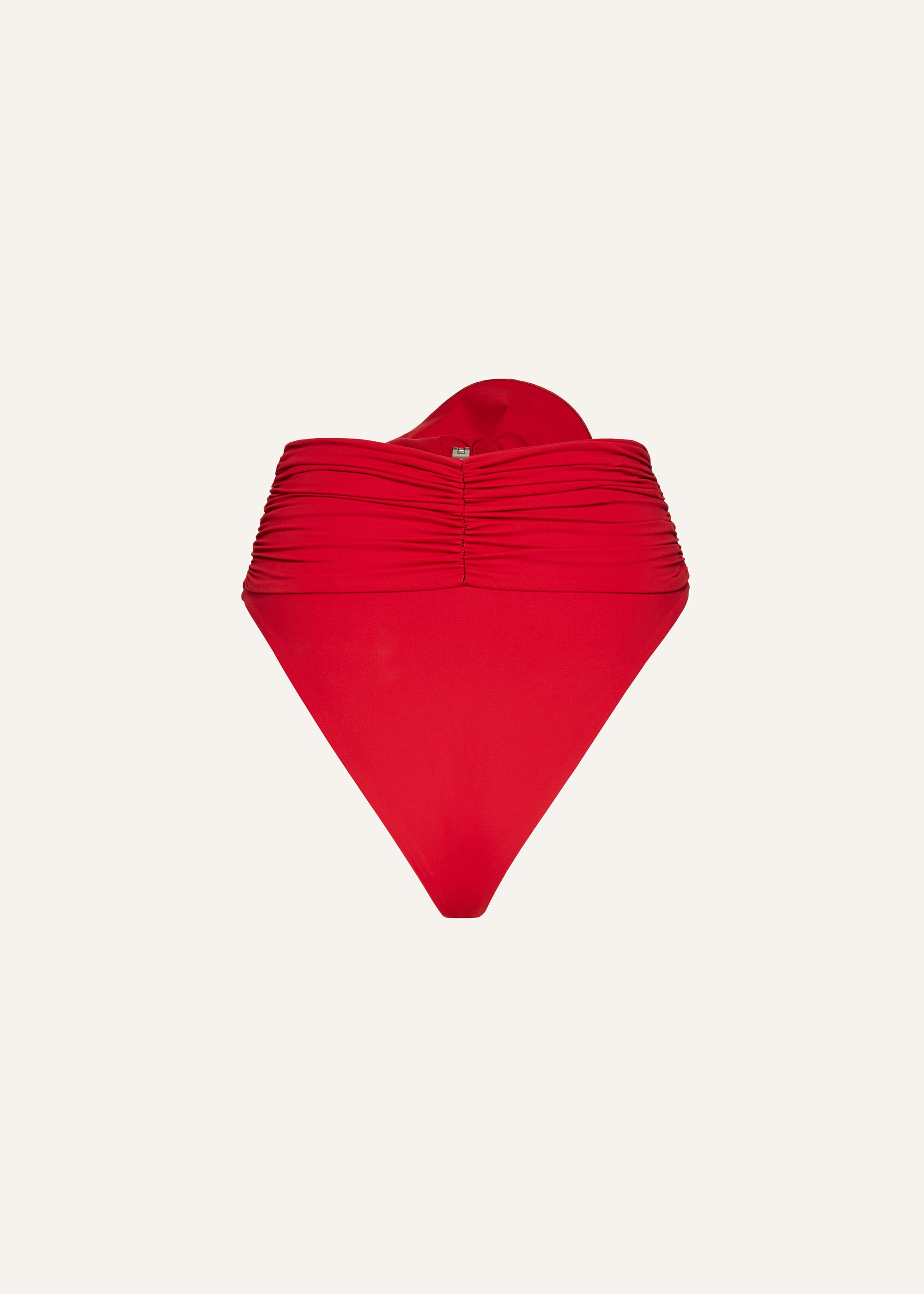 Classic high waist flower swim bottom in red - 2
